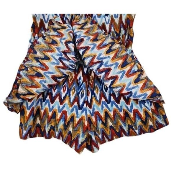 Anthropologie Mimi Chica ~ Woman Size L~ Multicolor Sleeveless Romper Linen NWOT - Picture 6 of 10